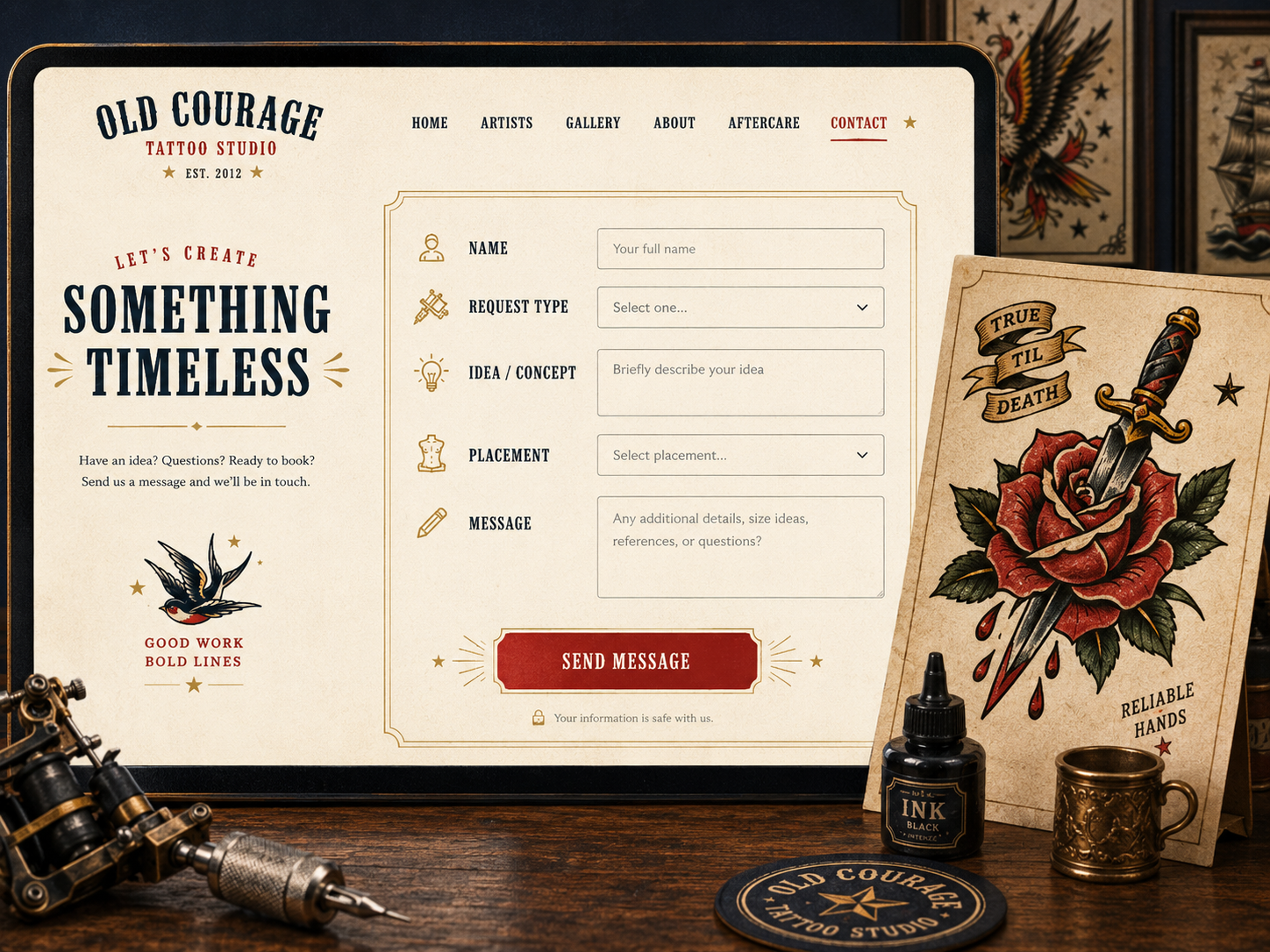 Esempio visuale contatti tattoo studio